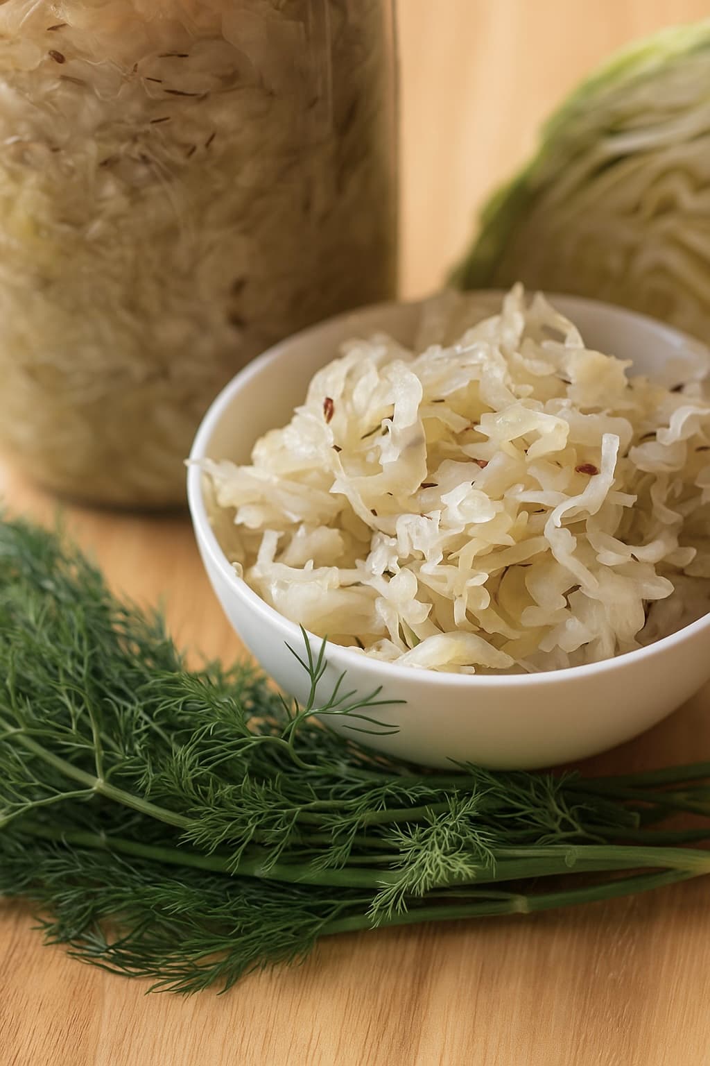 Dill and caraway sauerkraut