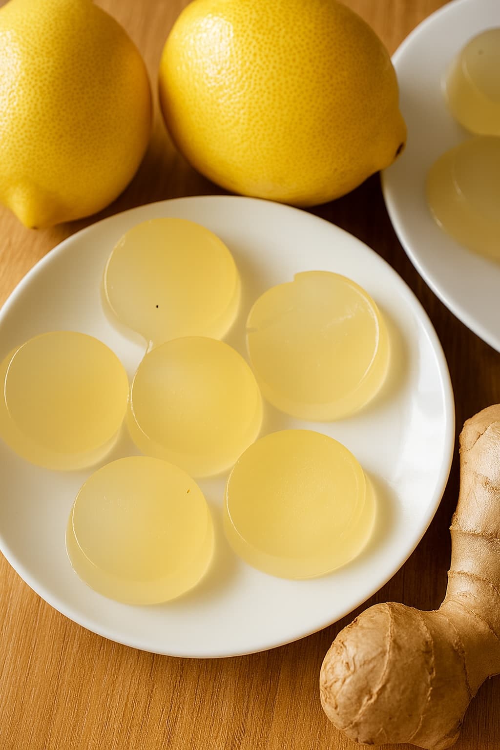 Ginger and lemon gummies