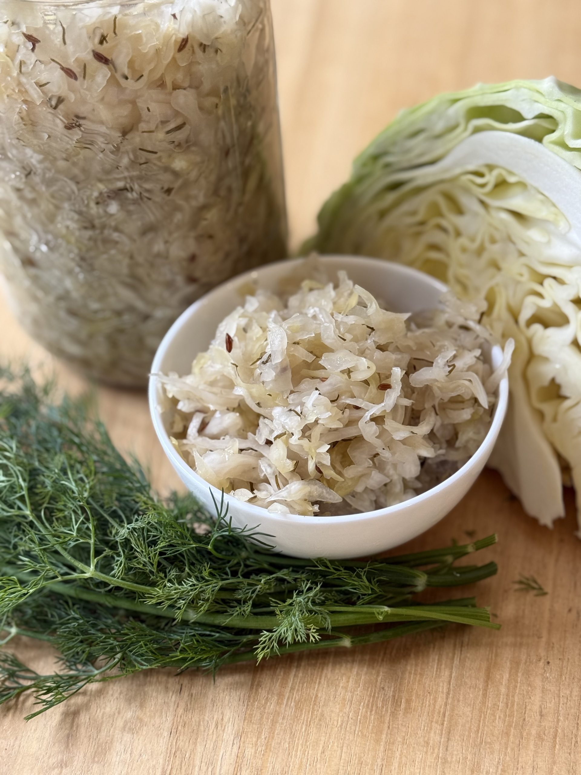 Dill and caraway sauerkraut